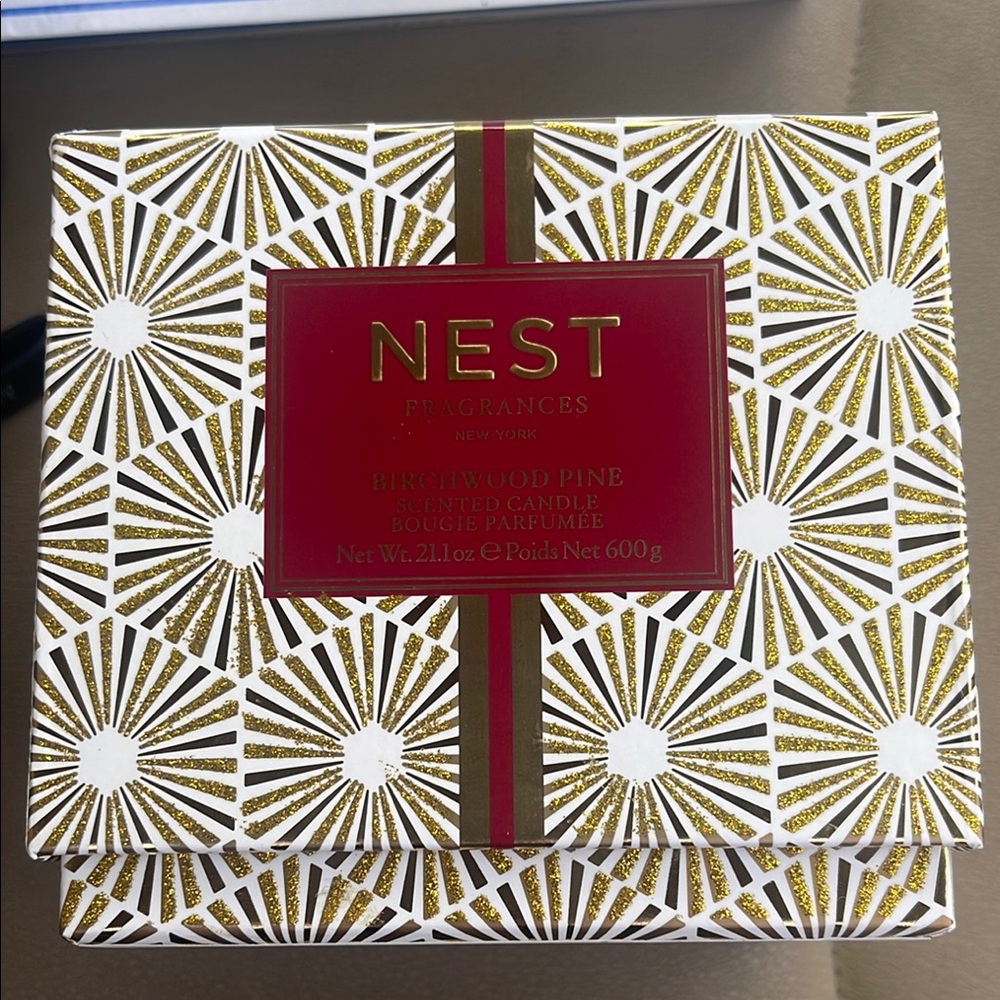NEST Fragrances Gold and White Birchwood Pine Candle 21.1 ounces